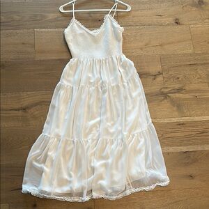 Elegant White Tiered Dress